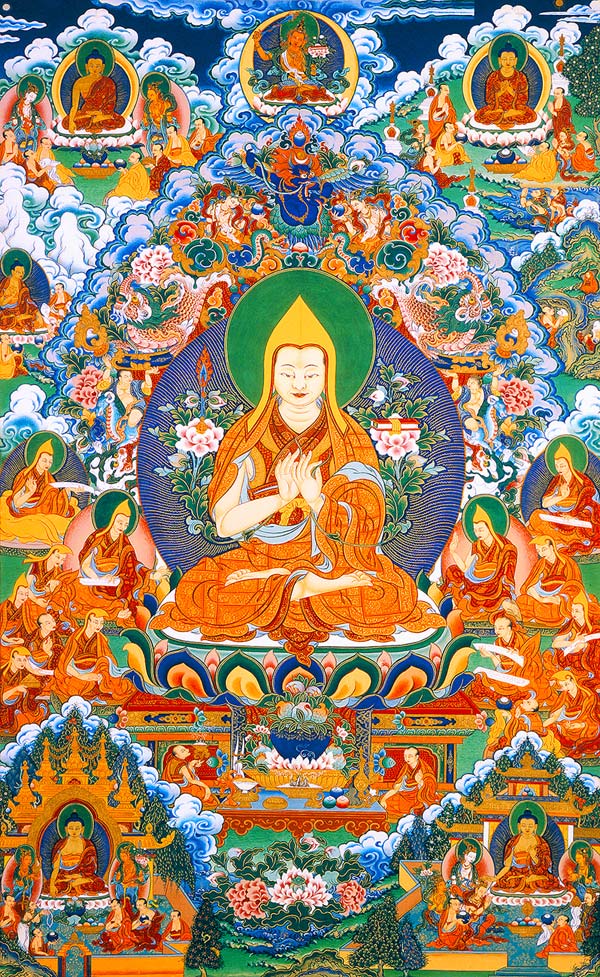 Tsongkhapa founder of the Gelug Pa sect